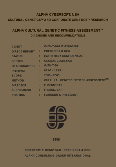 Deniz Sar - Deniz Şar - Cultural Genetic Fitness Assessment (TM)
